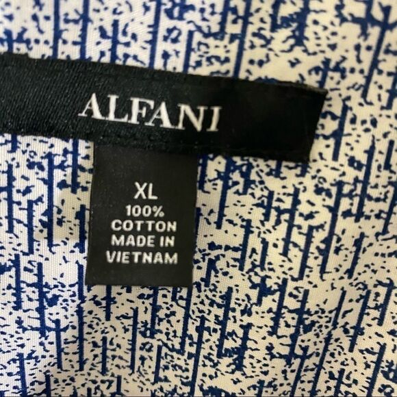 Alfani Men’s Button Down Shirt Geo Static Print - Picture 3 of 6